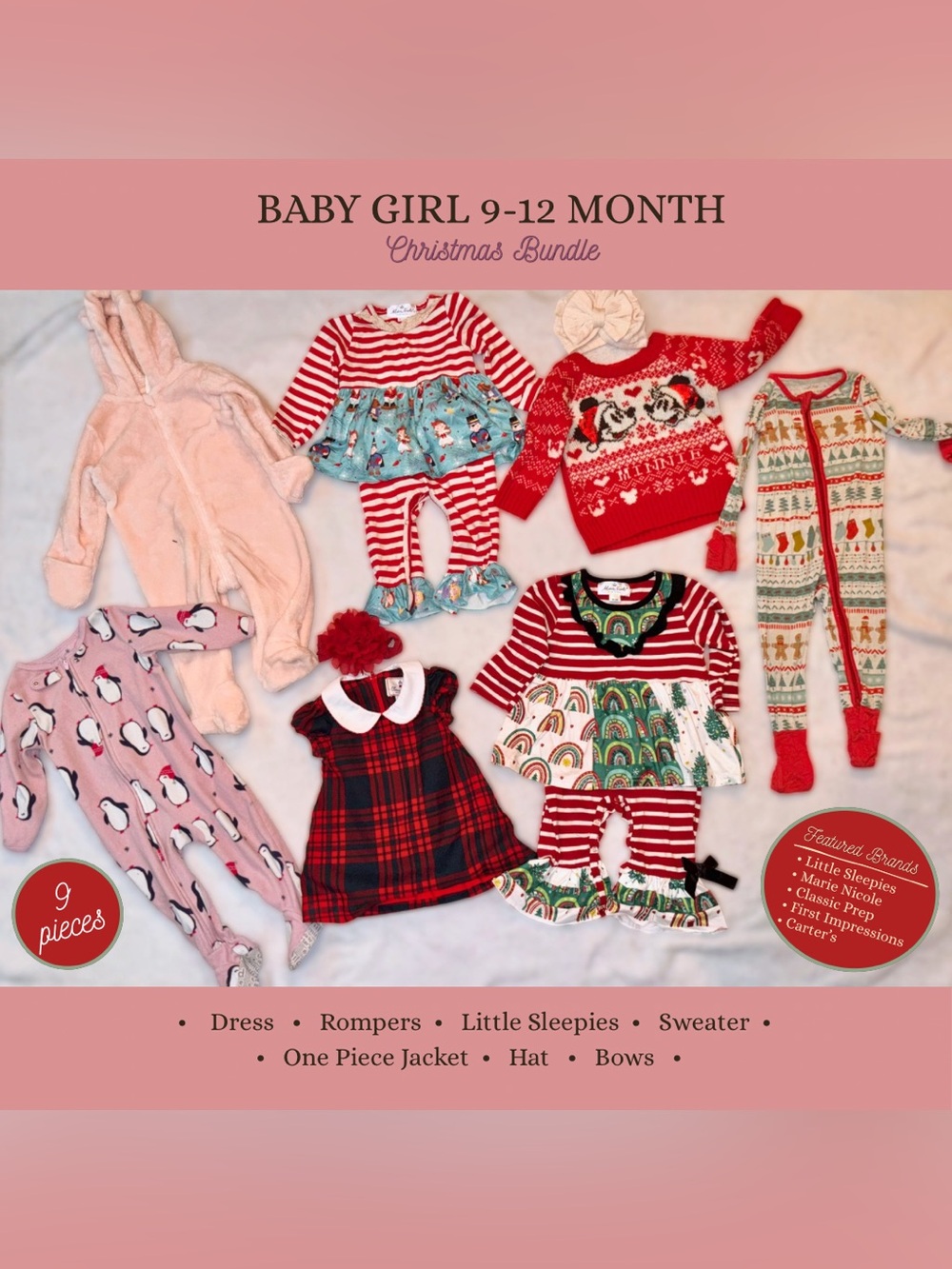 Christmas Capsule | 9 Pieces | Featuring Little Sleepies & Boutique Styles